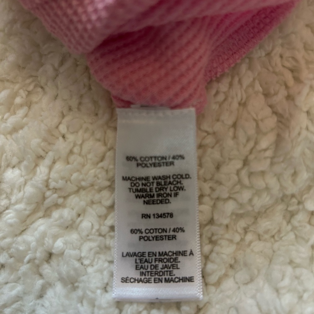 Vineyard Vines Women’s Long Sleeve Thermal Tee in Pink - Picture 8 of 9